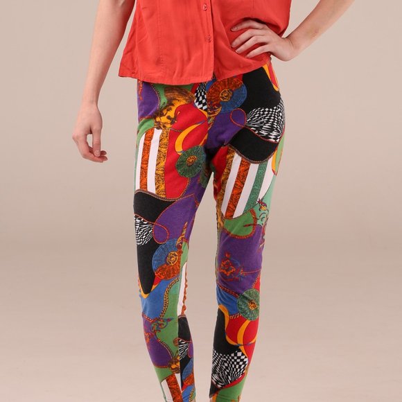 Vintage Pants - 2/40 Unique retro patterned leggings